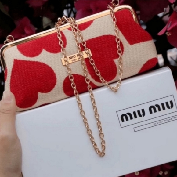 Miu Miu Handbags - MIU MIU BEAUTE POCHETTE CLUTCH